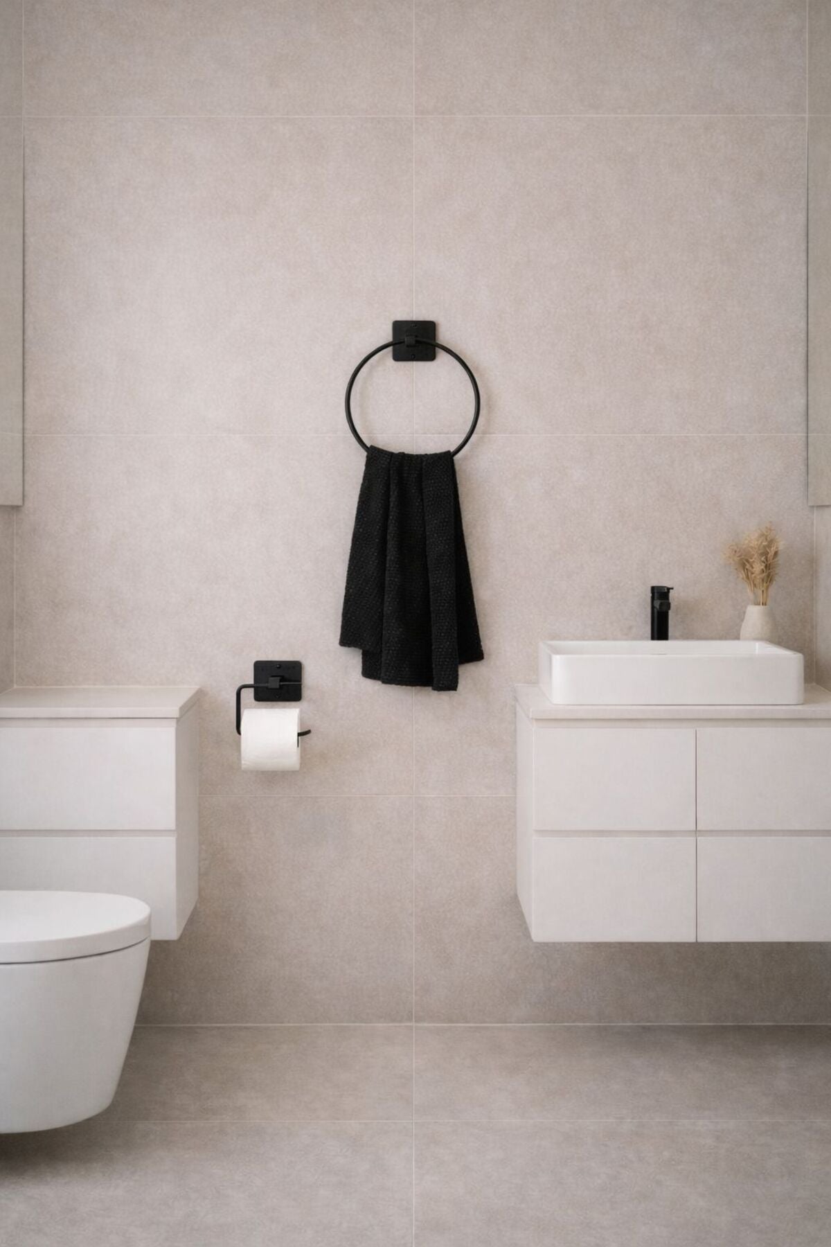 Yuvarlak Havluluk ve Wc Kağıtlık 2'li Set