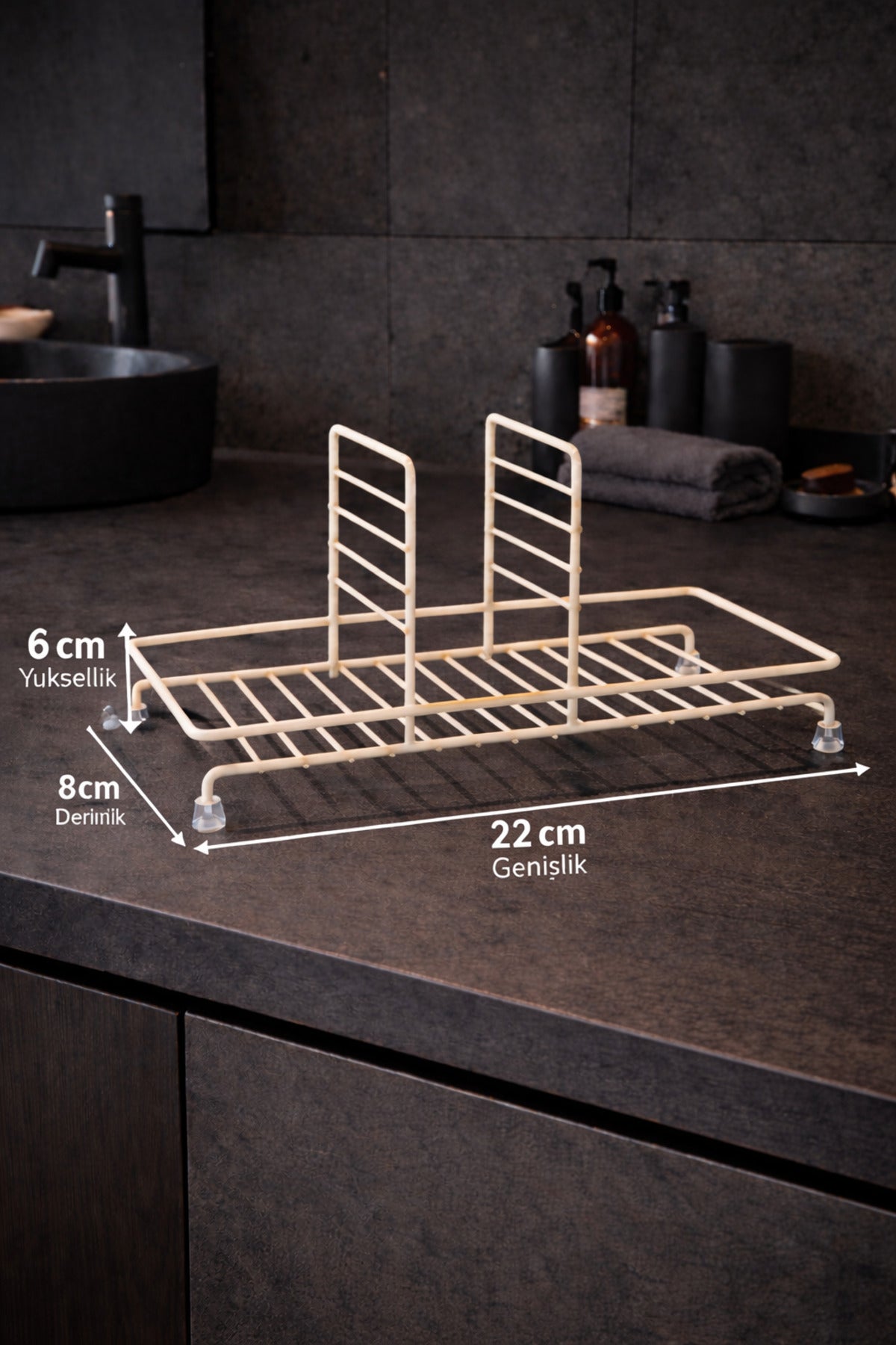 Kare Metal Sıvı Sabunluk Standı, 250-500 ml Uyumlu