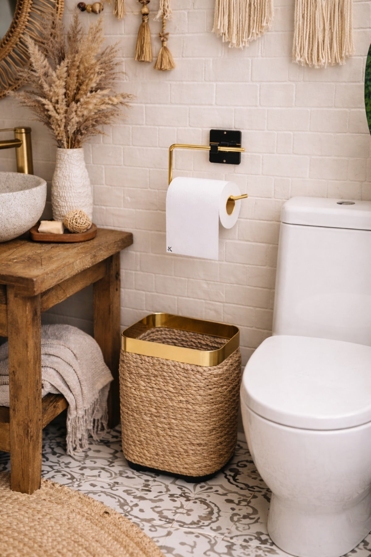 Yapışkanlı Gold Tuvalet Kağıdı Tutacağı/Tuvalet WC Kağıtlık