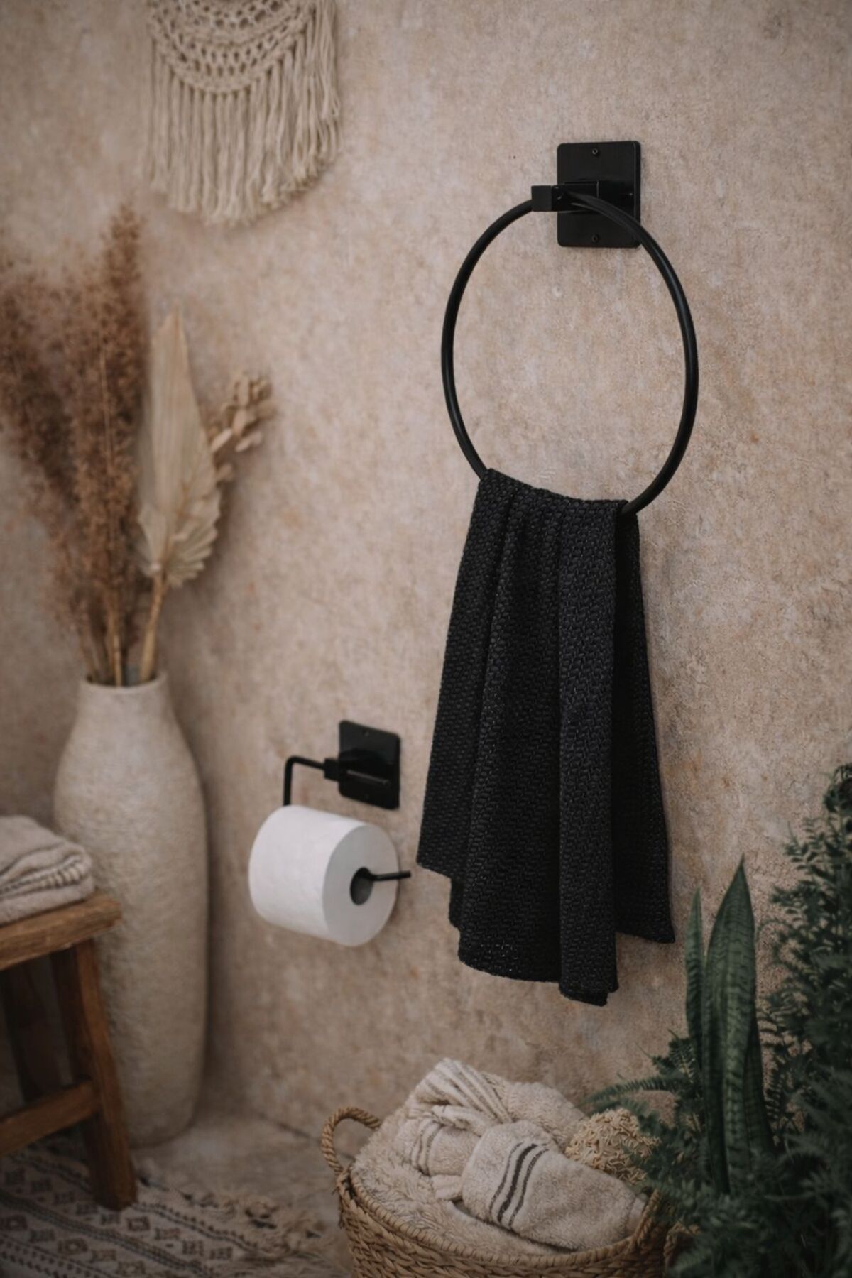 Yuvarlak Havluluk ve Wc Kağıtlık 2'li Set
