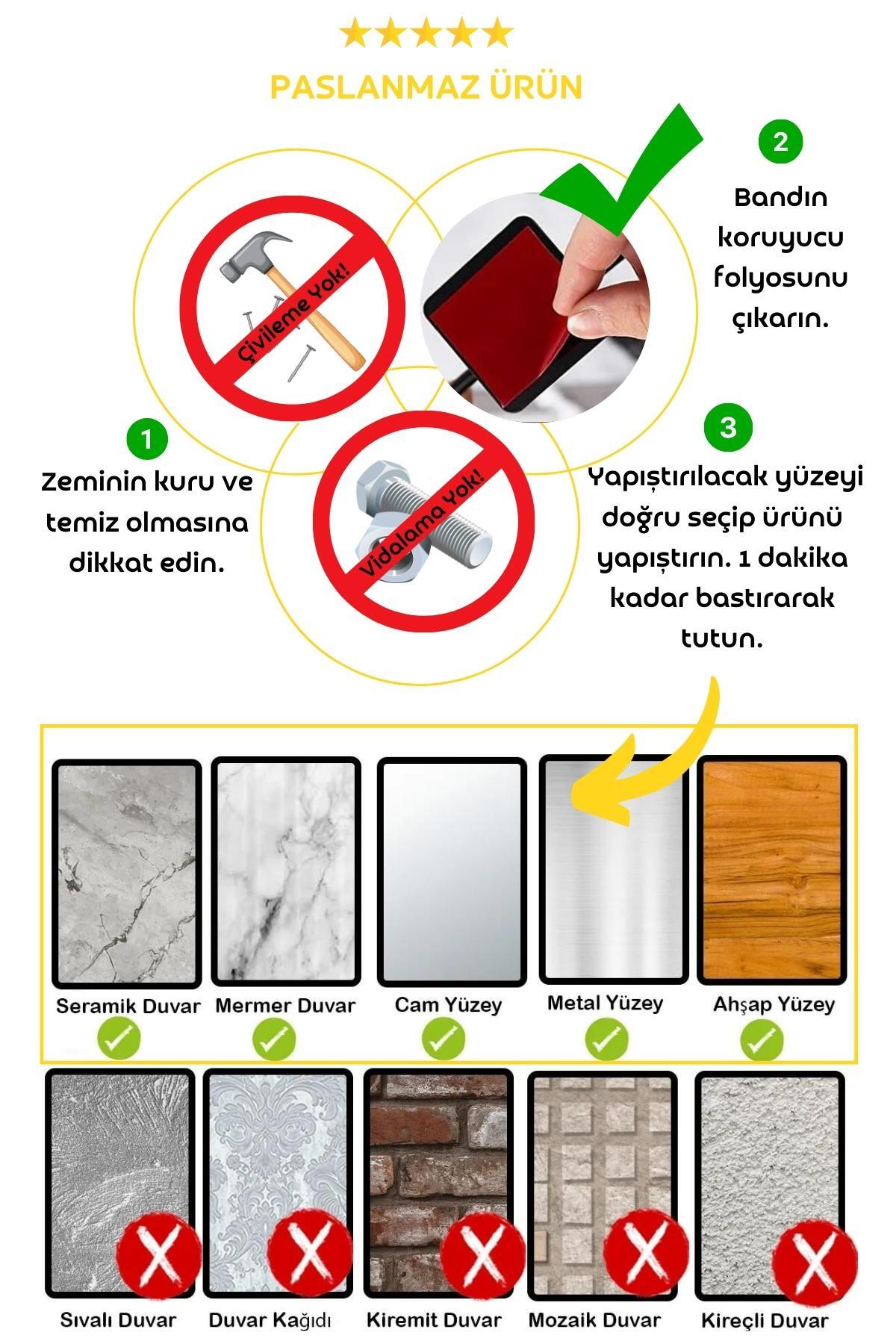 7'li Banyo Seti, Fön Makinesi Askısı ve Havluluk — Siyah