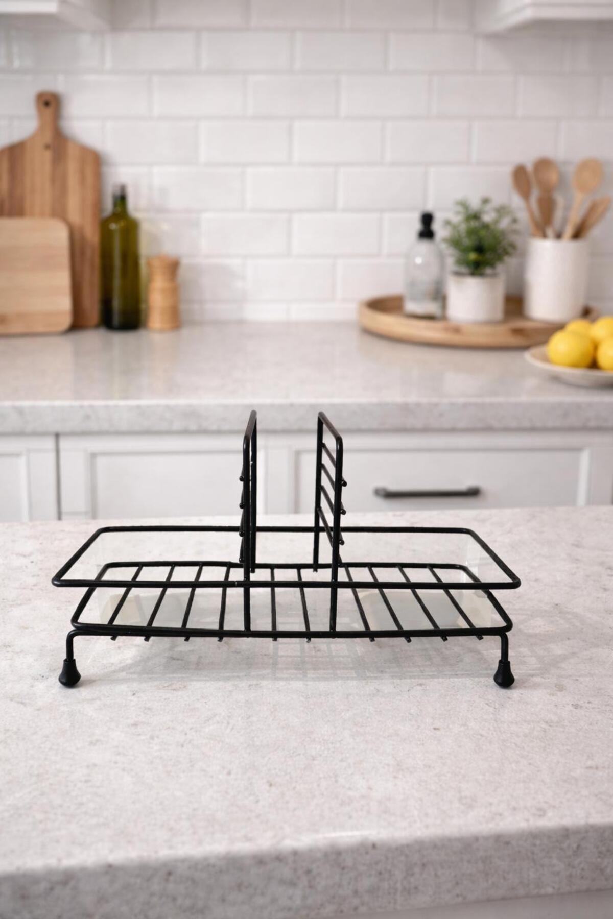 Kare Metal Sıvı Sabunluk Standı, 250-500 ml Uyumlu