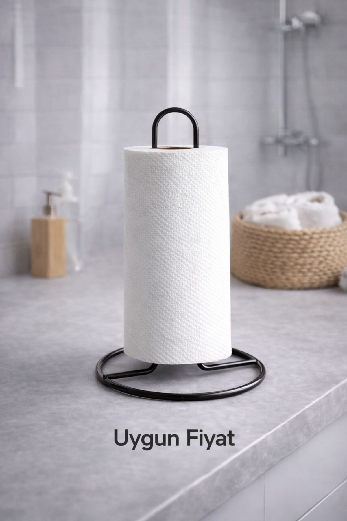 Dik Kağıt Havluluk, Standart ve Büyük Rulo — Mat Siyah