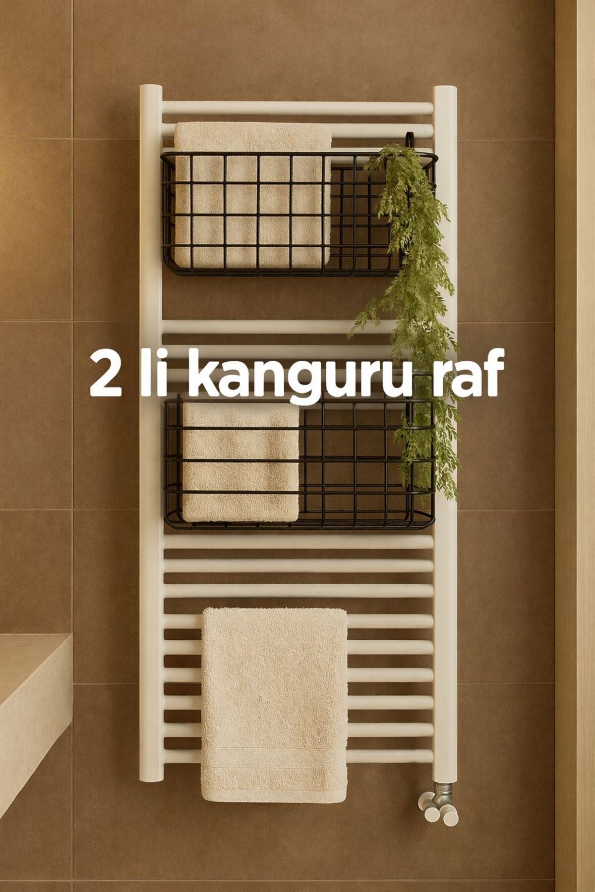 1.kalte Dolap Içi Kanguru Raf Çelik Sepet Askılı Raf Siyah