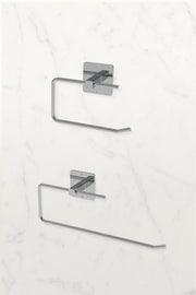 Yapışkanlı Gümüş Wc Kağıtlık ve Rulo Havluluk Banyo Mutfak 2'li Set