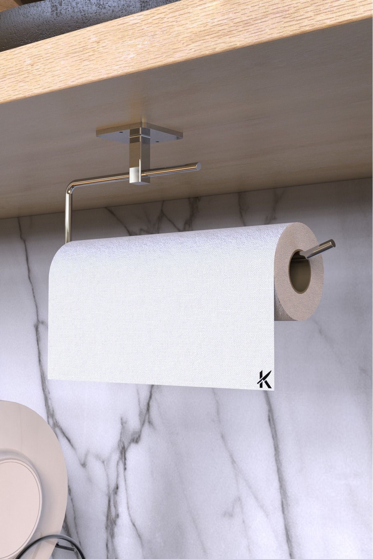 Rulo ve Havluluk 4'lü Banyo Seti — Gümüş