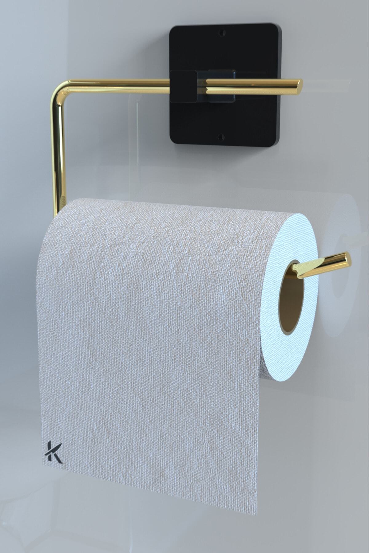 4'lü Banyo Aksesuar Seti, Paslanmaz — Gold