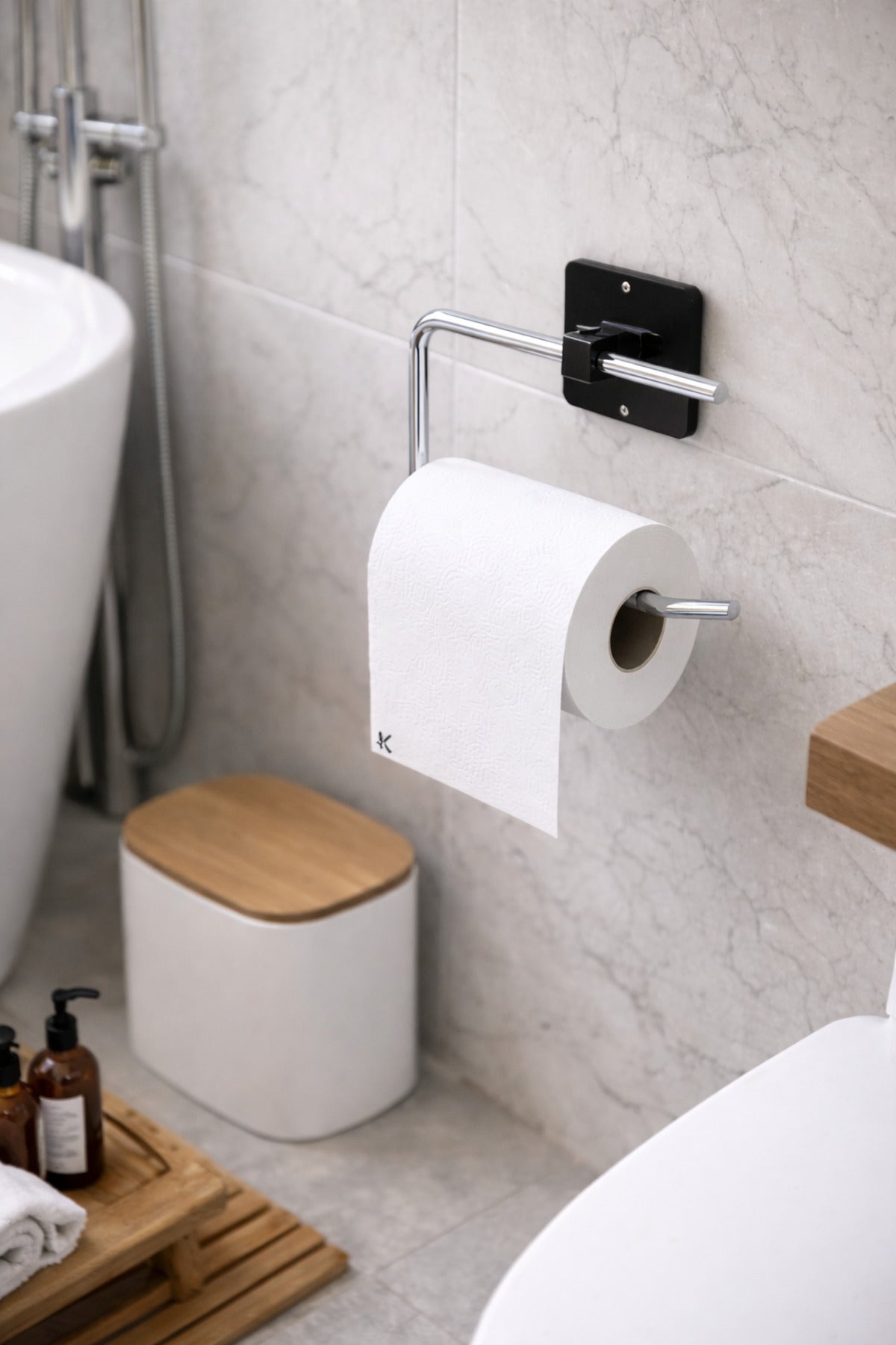 Yapışkanlı Gümüş Tuvalet Kağıdı Tutacağı/Tuvalet WC Kağıtlık