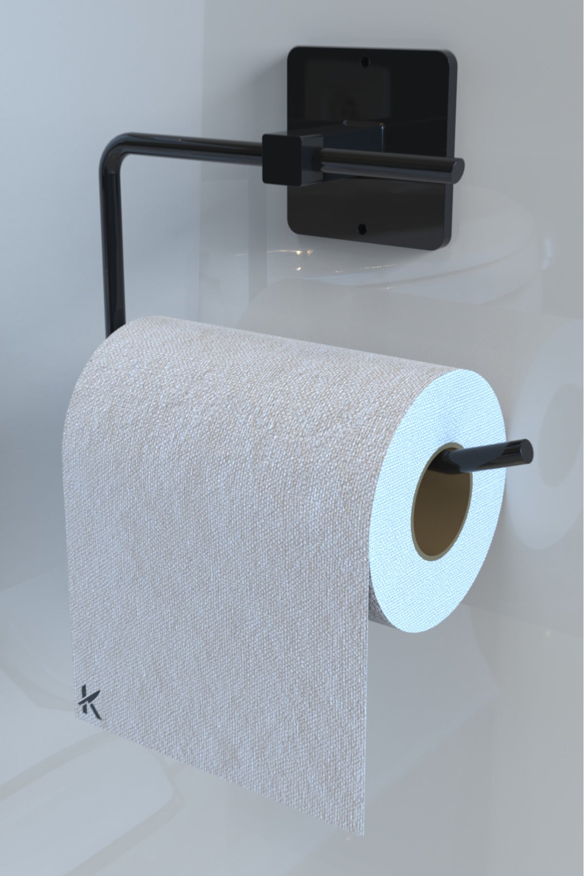 7'li Banyo Seti, Fön Makinesi Askısı ve Havluluk — Siyah