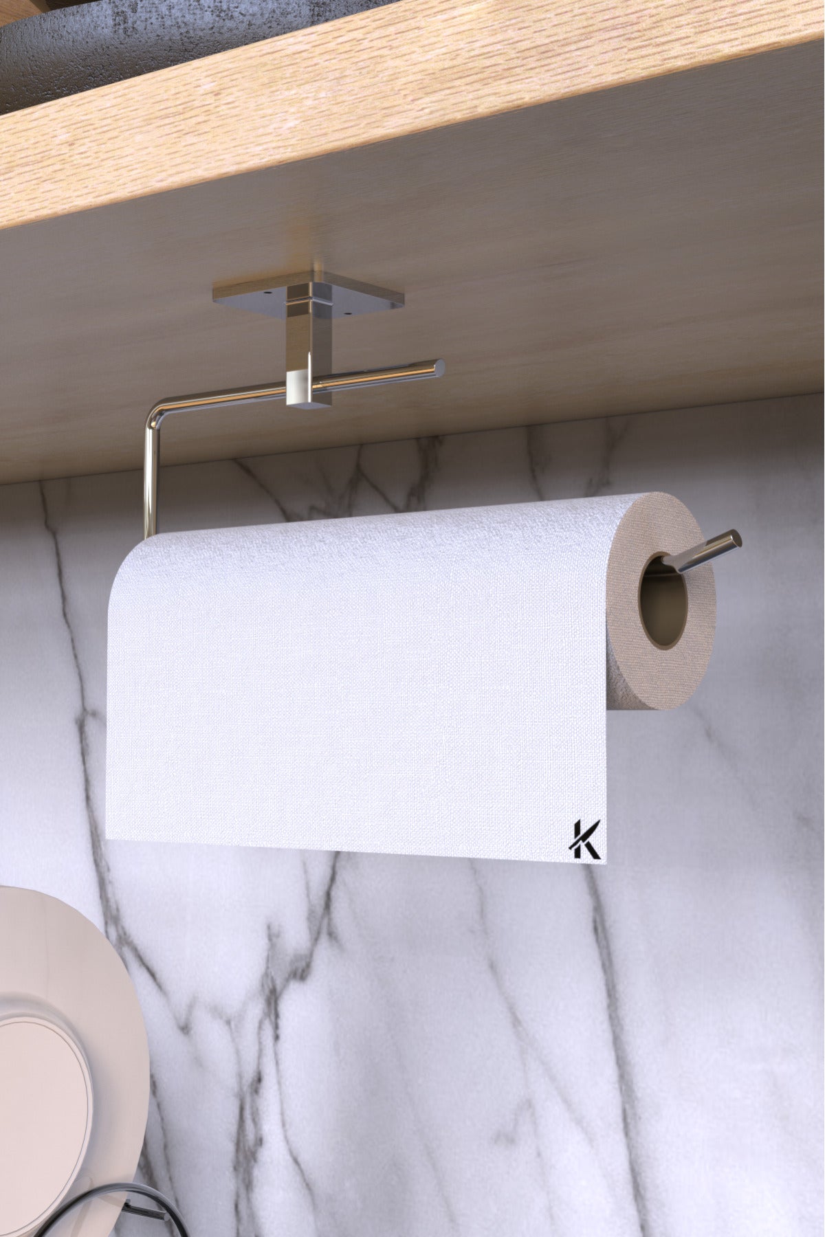Wc Kağıtlık ve Rulo Havluluk 2'li Set — Gümüş