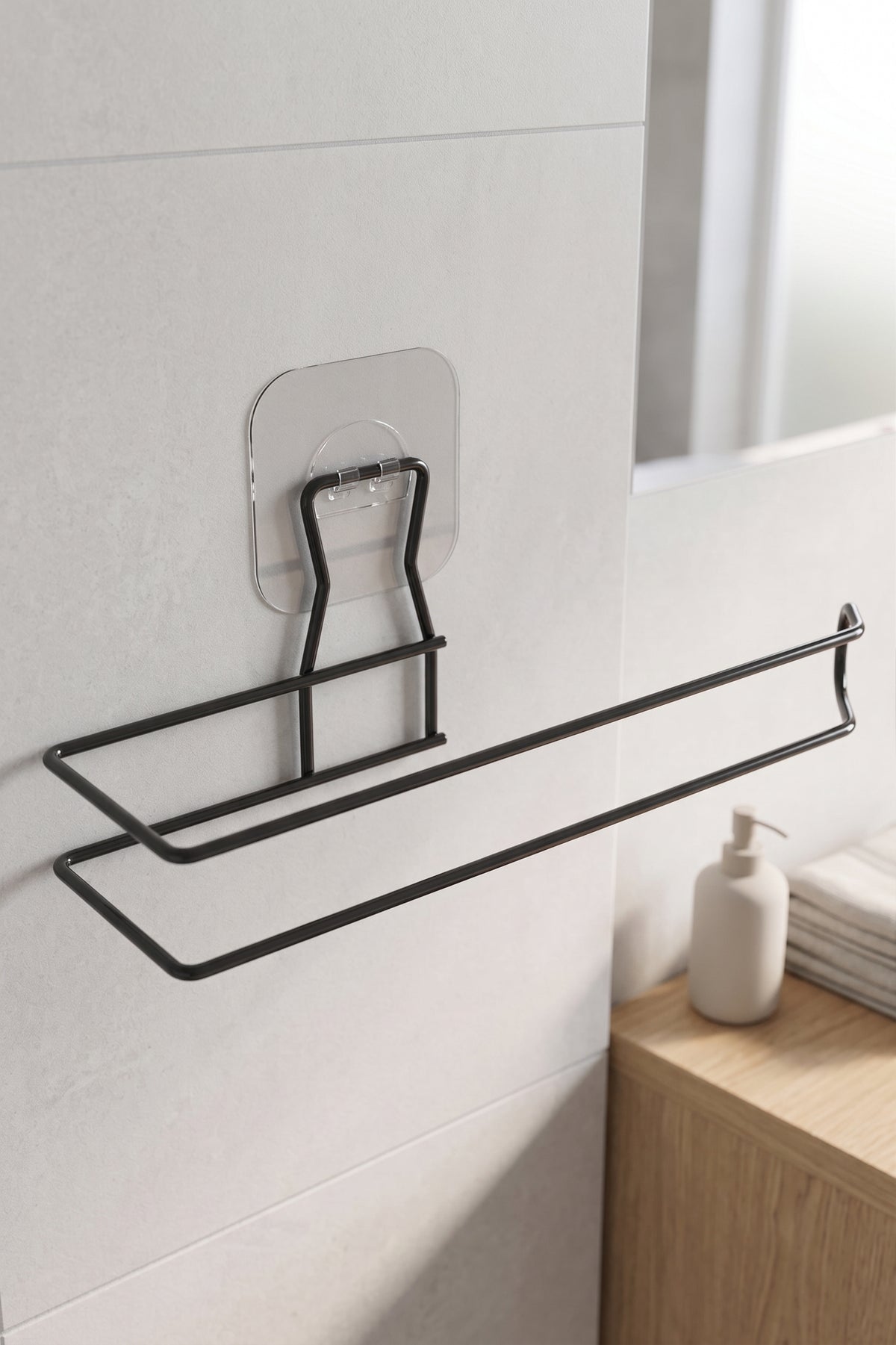 2'li Yapışkanlı Asılı Organizer Sepeti
